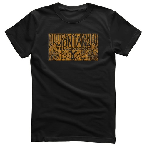 Shirt homme noir - t-shirt, yellowstone