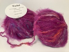 lot de 10 pelotes de laine style mohair CASSIS/ - FABRIQUE EN ITALIE-