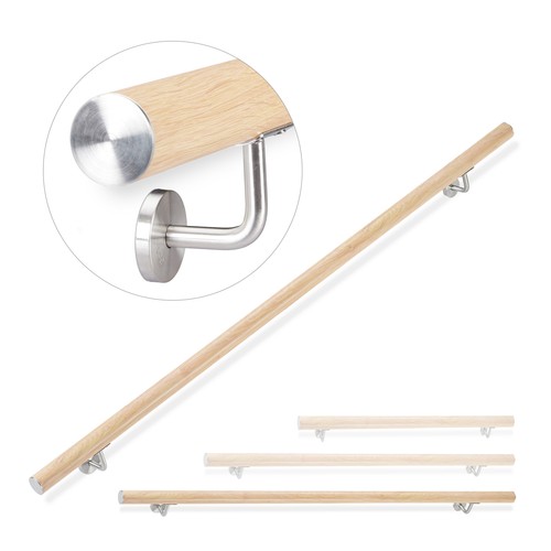 Rampe escalier bois - bois, main