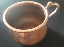 Ancien pot à lait avec anse en cuivre avec crochet