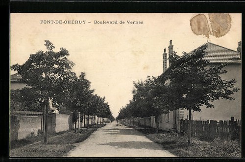 Cpa pont chéruy boulevard - cpa,