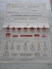 CATALOGUE GRAND DEPOT E. BOURGEOIS FLACONS DE TOILETTE, VERS 1900