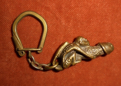 Porte clés bronze petit - porte-clés, singe