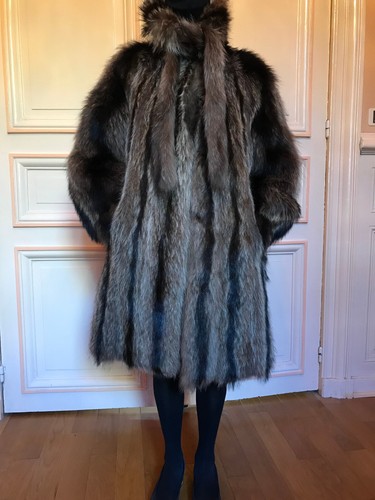 Manteau fourrure marmotte - manteau,