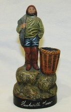 SCULPTURE PECHEUR TERRE CUITE  L'Isle Adam Hauteville/mer souvenir bord de mer