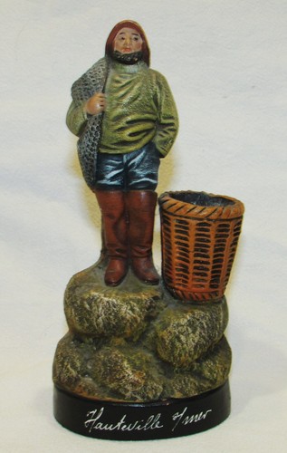 Sculpture pecheur terre cuite - sculpture,