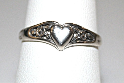 Sterling silver heart ring - sterling,