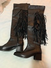 Zara Boots Fringe Leather