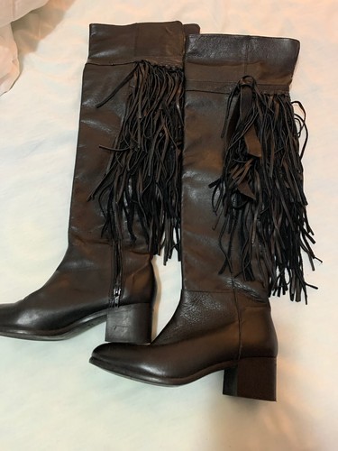 Zara boots fringe leather - boots,