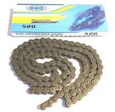 chaine moto 520 120 maillons + attache rapide KMC