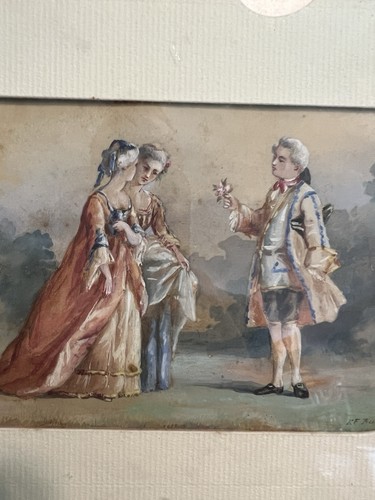 Tableau aquarelle scène - &,