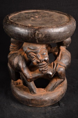 Tabouret bamun ancien africain - tabouret,