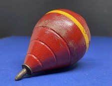 Authentique Collection Ancienne Toupie Jouet Vintage Ancien Bois Et Fer 