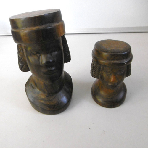 Tetes africaines sculptées - tetes,