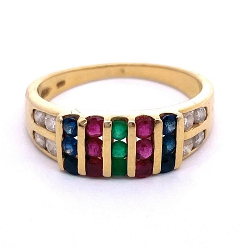 Bague pierre couleur 18k - pierre,