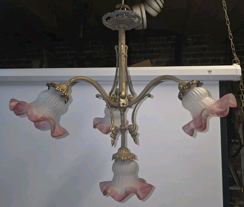 Ancien lustre laiton - ancien, en
