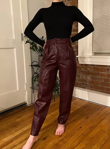 Pantalon cuir agneau - en, d'agneau