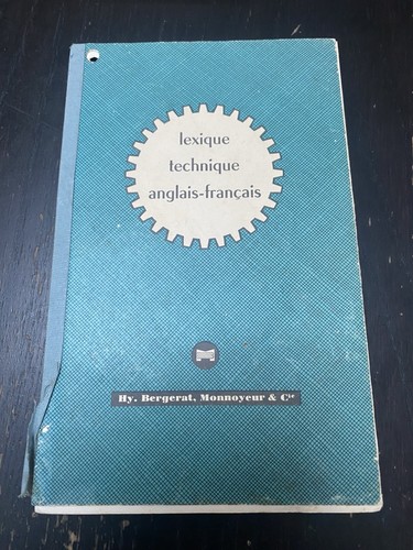 Livre lexique technique - livre,