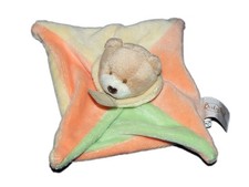 Mini doudou plat ours vert