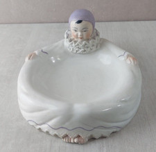 Ancien vide poche, céramique, décor Pierrot, Isabelle Collin Ultra Violet