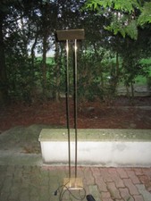 lampadaire Vintage de salon en métal doré 1970 / 80 design Italie