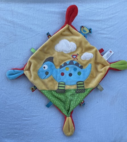 Doudou carré plat dinosaure - doudou,
