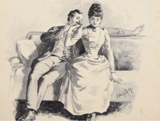 Sur le canapé | dessin à la