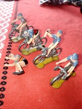 Lot De 5 Cyclistes Anciens  Tour De France, Figurines Plastique Vintage 