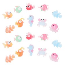  200 mini-figurines marines en résine, animaux marins colorés pour aquariums