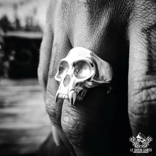 Monkey skull bague pour - -,