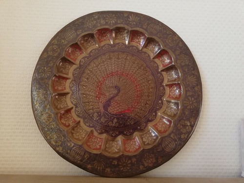 Ancienne assiette laiton - ancienne,