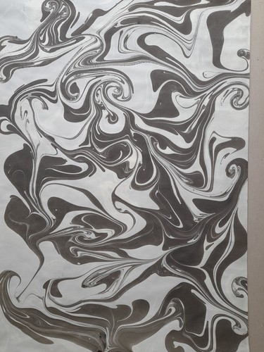 Papier marbré cuve de - marbré, la