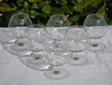 Service de 6 verres à cognac en cristal de Baccarat Haut 12 cm