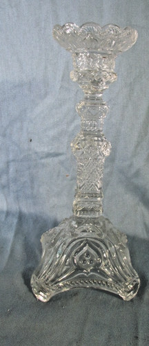 Bougeoir verre pressé - en,