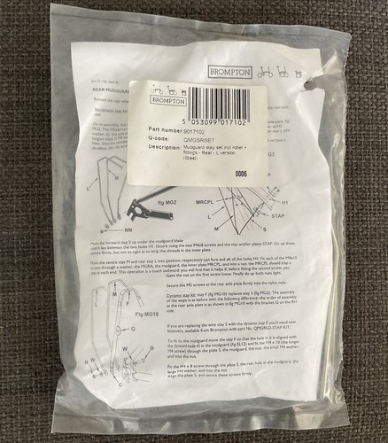 Brompton mudguard stay set - brompton,