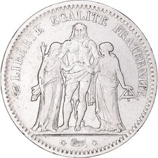 Monnaie, France, Hercule, 5 Francs, 1849, Strasbourg, TB+, Argent, Gadoury:683
