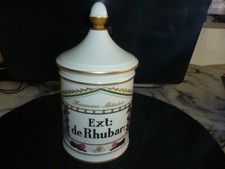 Pot à Pharmacie Metadier ext de rhubar goumot labesse porcelaines de limoges 