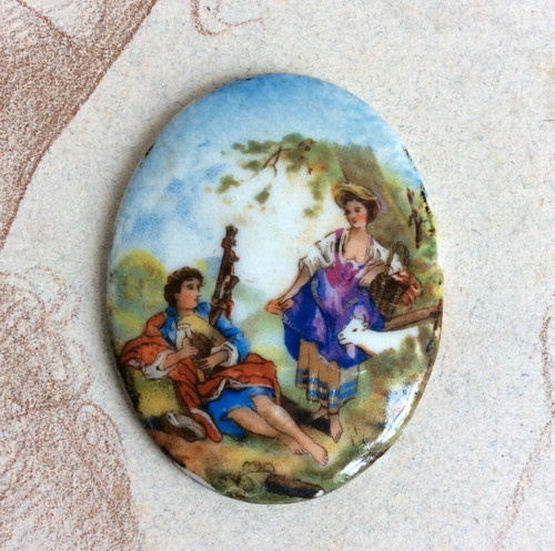 Petite plaque porcelaine de - plaque,