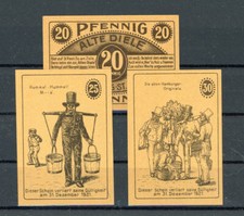 Hambourg 3 Billets De Notgeld