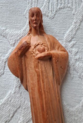 Statuette terre cuite christ - statuette,