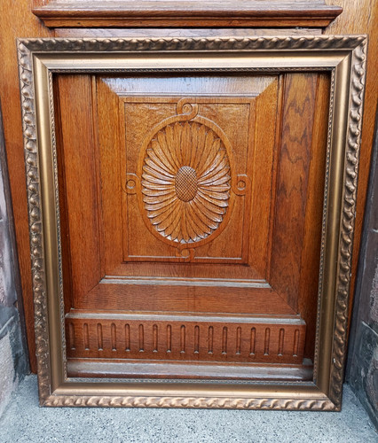 Important cadre doré - , style