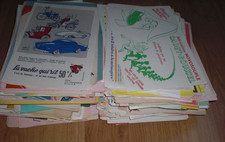 Lot de 500 anciens buvards publicitaires tous états vintage port gratuit