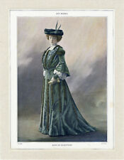 "ROBE DE RÉCEPTIONS" Planche originale entoilée publiée dans LES MODES en 1902 
