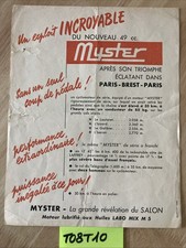 Moteur Cyclomoteur 50 Myster prospectus ancien catalogue collection