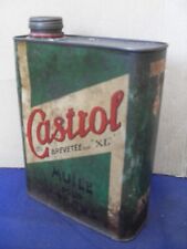 BIDON   HUILE ANCIEN   GARAGE    "  CASTROL   XL  "   ANNEES   30