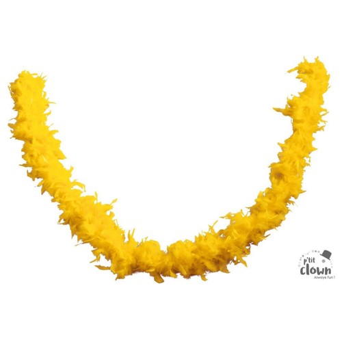 Boa plumes jaune - à,