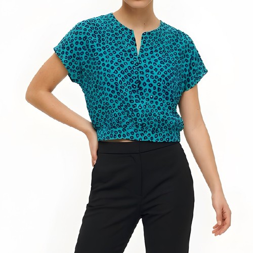 Chemise soie imprimée - en,