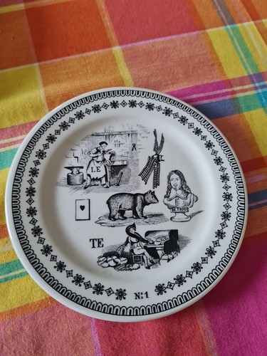 Assiette mignardises gien - a,