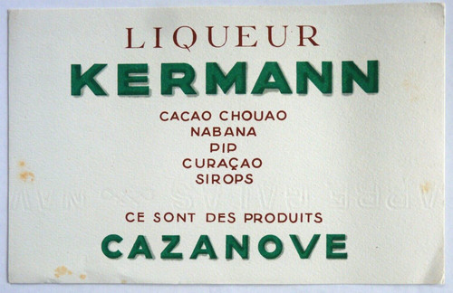 Buvard cazanove liqueur - buvard,
