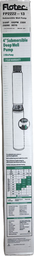 Flotec fp2222 4 - 3/4, hp